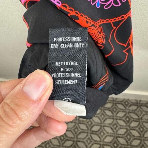 Tibi New York Women's M‎ Multicolor Geometric Halter Bubble Hem Dress - Picture 8 of 11